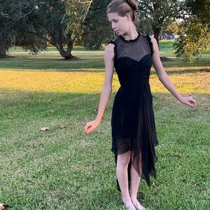 Oscar de la Renta couture Black High Low Dress